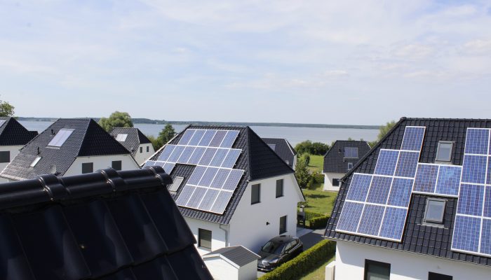 Ausblick auf den Fleesensee aus dem Ferienhaus Villa Seegeflüster